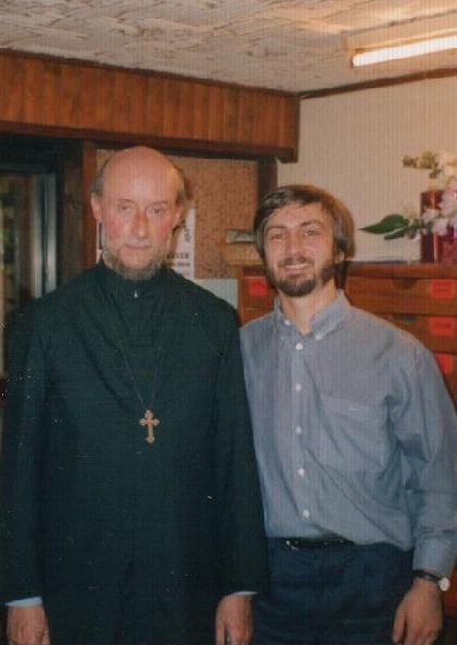 Cu Pr. Marc-Antoine la sfârșitul primei emisiuni "L'Eglise orthodoxe aujourd'hui" în direct